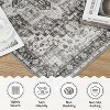 Area Rug Machine Washable Rug for Living Room Vintage Distressed Area Rug, Non-Slip Stain Resistant Carpet Accent Rug - 3 of 4