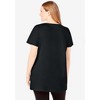 Woman Within Plus Size Perfect Short-Sleeve Scoop-Neck Henley Tunic - 3 of 4