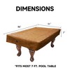 GSE 7' Pool Table Cover, 7-foot Heavy-duty Leatherette Billiards Table Cover - 2 of 4