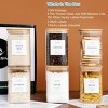6-Pack Square Glass Canisters with Bamboo Lids & Pantry Labels, 35oz - 3 of 4