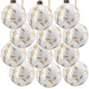 Syemin Decorative Objects Christmas Glass Decorative Hanging Ball Christmas Tree Ornaments for Holiday Party Decorations Set of 12, White, 3"*3"*3" - 2 of 4