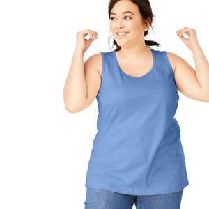 Woman Within Perfect Scoopneck Tank - 1 of 4