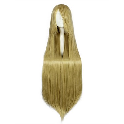 Unique Bargains Women Human Long Hair Wigs 39" with Wig Cap