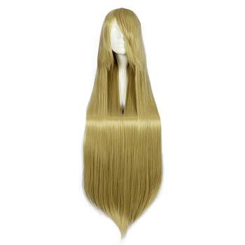 Unique Bargains Wigs Human Hair Wigs for Women 39" with Wig Cap Long Hair