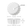 JONATHAN Y Atelier 15 in. Round Art Deco Contemporary Scalloped Ceramic Bathroom Vessel Sink - 4 of 4