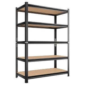 ORRD 5-Storey Adjustable Garage Rack, for Supermarkets/Garages/Basements/Warehouses,Black, Assembly Needed - 1 of 4