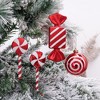 108pc Premium Christmas Candy Red and White Large Ornament Set, Playful Candy Cane Bauble Bundle| OrnamentallyYou - 4 of 4