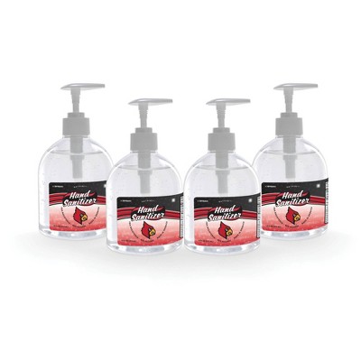 NCAA Louisville Cardinals 16oz Pump Top Hand Sanitizer - 4pk