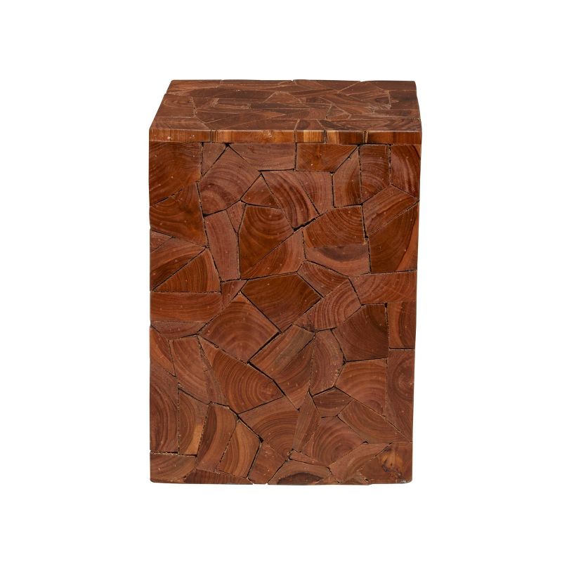 Contemporary Teak Wood Square Accent Table Brown - Olivia &#38; May, 6 of 18