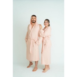SUSSEXHOME 100% Cotton Muslin Robe – Lightweight Bathrobe for Women and Men - 1 of 4