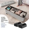 StorageBud Storage Ottoman for Bedroom End of Bed, Faux Leather Storage Bench, Large Storage Ottoman Bench, Entryway Bench with Storage - 2 of 4