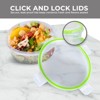 6-Piece Round Food Storage Container Set Click-and-Lock Containers w/Lids BPA-Free Microwave Freezer Dishwasher Safe - image 3 of 4