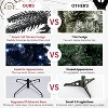LOVMOR 8ft Pre-Lit Black Christmas Tree, Full Halloween Xmas Artificial Tree 2486 Branch Tips, 600 Lights, Metal Hinges, Foldable Base - 3 of 4