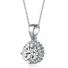 Guili Sterling Silver Pendant with White or Blue Cubic Zirconia—A Striking and Elegant Piece, Perfect for Any Occasion. - 2 of 3