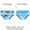 Big Dot of Happiness Taking Flight - Airplane - Diaper Shaped Raffle Ticket Inserts - Vintage Plane Baby Shower - Diaper Raffle Game - Set of 24 - 2 of 4