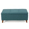 CAVINAS Modern Pull-Open Top Ottoman Bench with Wooden Legs,Rectangular Storage Ottoman for Living Room - 2 of 4