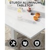 31.5"-63" Extendable Patio Dining Table - Outdoor Alloy SteelTable for 4-6 People, Deep Gray All-Weather Design for Backyard/Deck/Garden - 4 of 4
