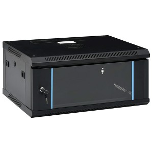 Aghana Digitals 4U Wall-Mountable 19" Network Cabinet, IP20 Cold-Rolled Steel with Lockable Glass - 1 of 4