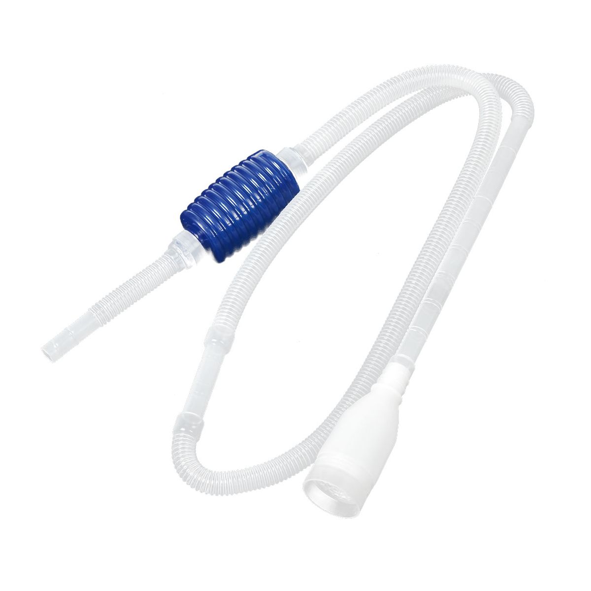 Unique Bargains Fish Bowl Plastic Water Clean Suction Washing Sand Gravel Cleaner White Blue
