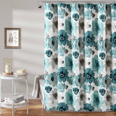 Leah Shower Curtain Blue - Lush Décor