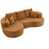 ModernLuxe 106"W Sectional Sofa, 2pcs Cloud Curved Sofa Couch with Chaise For Living Room Bedroom Apartment - 4 of 4