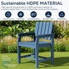 Hyleory Modern HDPE Outdoor Dining Armchair, Weather-Resistant Patio Chair with Classic Slat Back - 4 of 4