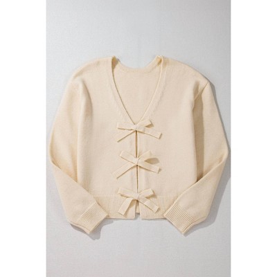Women's Wo's Cloud Bow Sweater - dear lover