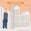 Nursery 7-Cubby Kids Bookshelf Wooden Toy Storage Organizer Bookcase Toddlers Playhouse Cabinet Shelf White Cubby Storage Toy Shelf - 2 of 4