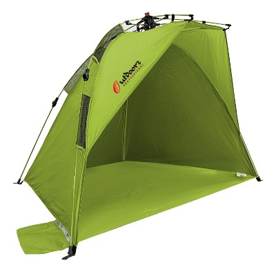 Green Polyester Automatic Pop-Up Beach Sun Shelter