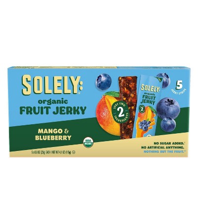 Solely Mango and Blueberry Fruit Snack Jerky - 4.1oz/5ct