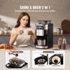 VEVOR Coffee Maker with Grinder, 8 Cup Coffee Machine, Grind and Brew Coffee Maker with 3 Brew Strength Control, 24-Hour Timer for Auto Brew - 3 of 4