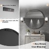 FAMYYT 36 in. W x 36 in. H Round Aluminum Framed Wall Bathroom Vanity Mirror in Glossy Black - 4 of 4