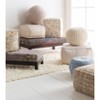 Mark & Day Heidenreichstein 12"H x 20"W x 20"D Natural Fiber Gray Pouf - 3 of 3