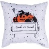 Manual Woodworks and Weavers Halloween Pillow – Trick or Treat Kitty Pumpkin 9x9 Climaweave - 3 of 3