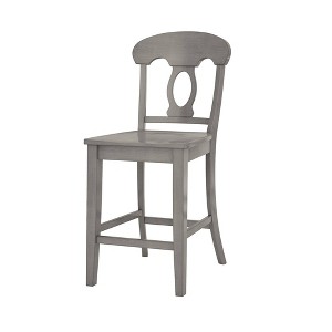 South Hill Napoleon Back 24 in. Counter Chair (Set of 2) Gray - Inspire Q