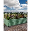 6x3x2 ft Galvanized Raised Garden Bed,24" Tall Metal Planter Box for Flowers Herbs Vegetables - 2 of 4
