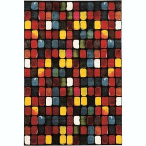 HomeStock Masters PaintBox Black & Multi 5x7.6, Contemporary, Power Loomed - 1 of 4