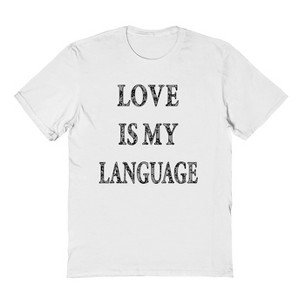 Social Collective Men's Love Language  Valentines Day Short Sleeve Graphic Cotton T-Shirt - 1 of 3