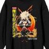 My Hero Academia Bakugo Kanji Title Logo Crew Neck Long Sleeve Black Adult Sweatshirt - 2 of 3
