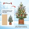 2ft Mini Pre-Lit Christmas Tree with Bow, Balls, Red Berries and Pine Cones, Tabletop Xmas Decor - 4 of 4