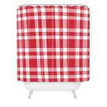 Lisa Argyropoulos Cheery Checks Shower Curtain Red - Deny Designs