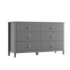 Fluted 6 Drawers Dresser for Bedroom, 54" Wide Modern Chest of Drawers with Metal Handle, Wooden Dresser Organizer - 4 of 4