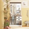 FUFU&GAGA White Mudroom Organizer Sturdy Coat Rack with Mirror Hall Tree - 4 of 4