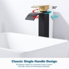 WOWOW Single Handle Single Hole Waterfall Bathroom Faucet with Drain Kit Included - 4 of 4