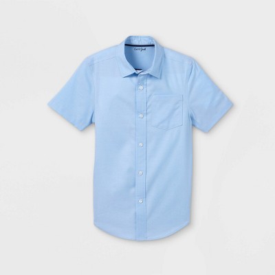 Boys' Button-Down Stretch Oxford Short Sleeve Shirt - Cat & Jack™