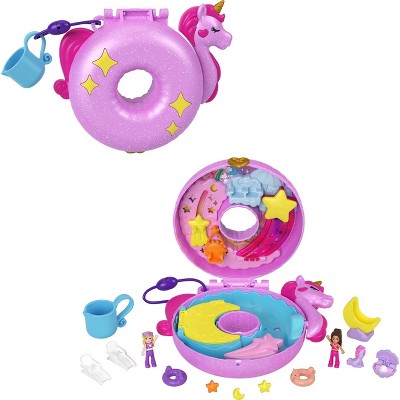 Polly Pocket Sparkle Cove Adventure Unicorn Floatie Compact Playset : Target