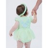 Disney Princess Baby Girls Cosplay Bodysuit With Skirt Overlay & Headband Outfit Set Newborn to Infant - 4 of 4