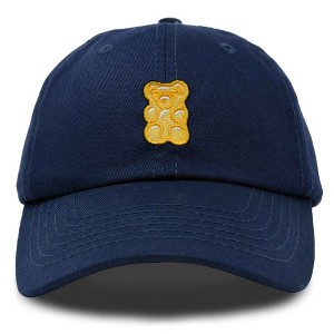Dalix Yellow Gummy Embroidered Cotton Dad Hat Baseball Cap Adjustable Womens - 1 of 4