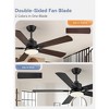 Arceso 2 Pack 52" Black Modern Ceiling Fan with Light and Remote Control, DC Motor, 6-Speed, Timer for Indoor - 3 of 4
