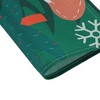 Unique Bargains Christmas Place Mats Linen Brown Green 13"x17.7" 2 Pcs - 4 of 4